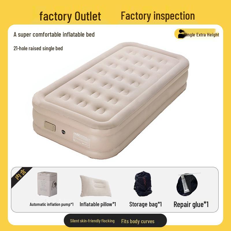 Thickened Self-Inflating Portable Air Mattress for Outdoor Camping and Hiking
