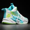 Practical high-top basketball shoes for men and women, new leather sports shoes, medium-sized older children and adolescents, cement boots