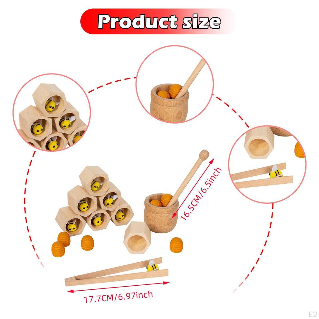 Sorting Stacking Toys Clamp Bee to Matching Game Educational Porable Preschool Activities Sensory