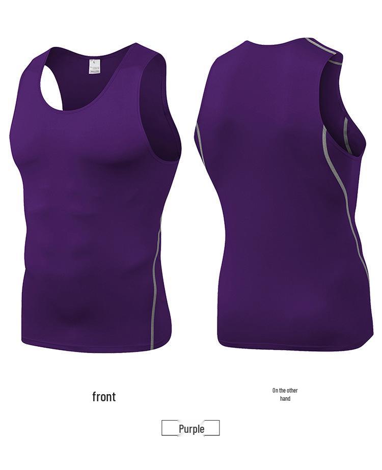 Men's Quick-Dry Compression Tank Top for Sports, Basketball, and Fitness