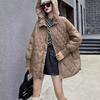 Damen Frühling Herbst und Winter Übergröße Mittellang Gepolstert Dünne Sektion Warme Jacke Lässig Locker Kapuze Kalt Winddicht Oberbekleidung