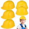 Alasum Construction Site Toy Durable Plastic Construction Helmets for Pretend Fun Accessories Helmets, Yellow, Kids, 5-Piece Set, Play,