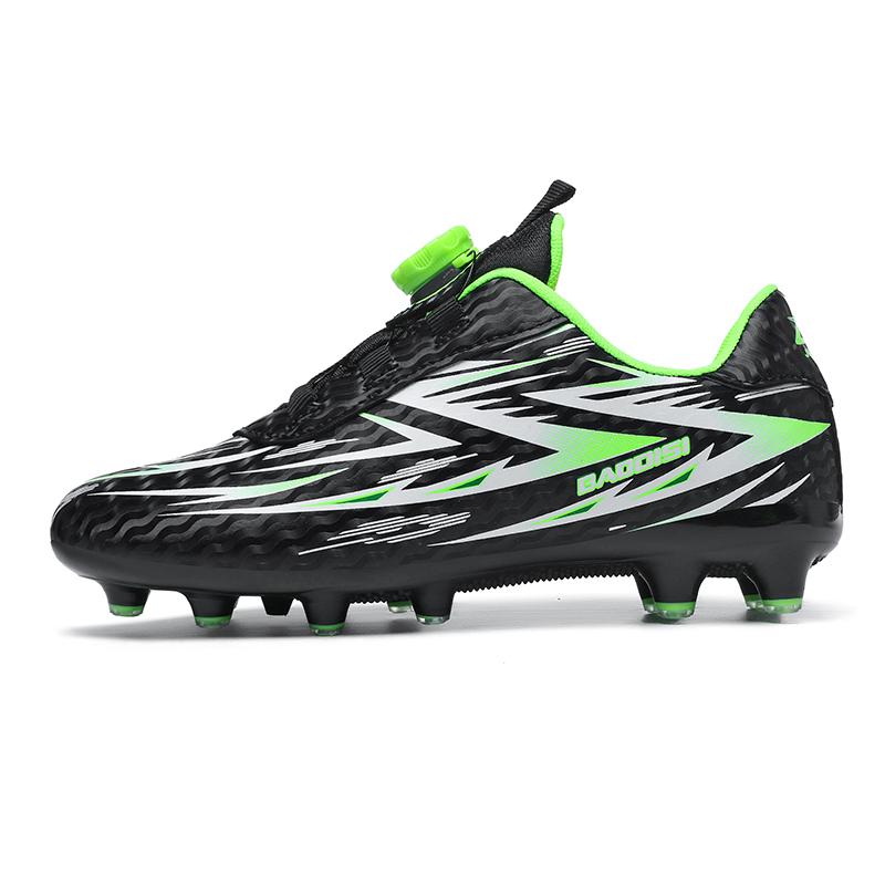 28-39 School Children's Football Shoes with Rotating Buckle and Spikes Soccer Shoes for Boys