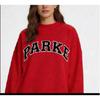 Womens Loose Fit Crewneck Sweatshirt Cotton Embroidered Casual Top Students