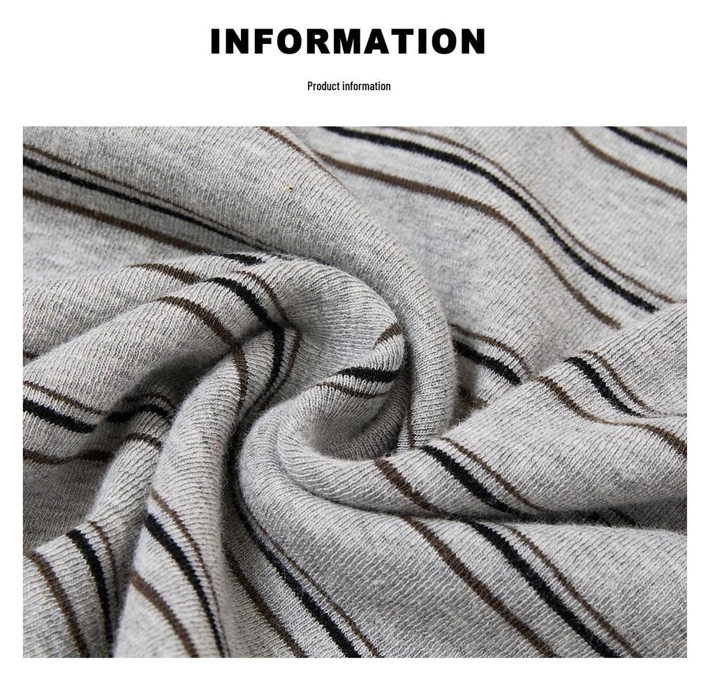 Louvre Spring Retro Korean Stripe Color Block Round Neck Casual Women's T-Shirt