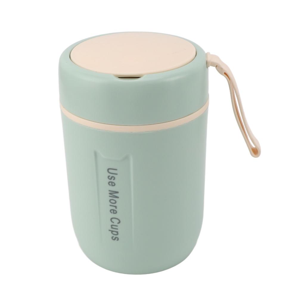 600ml Thermal Soup Cup Safety Cover Food Container Portable Insulated Food Jar  For Travel