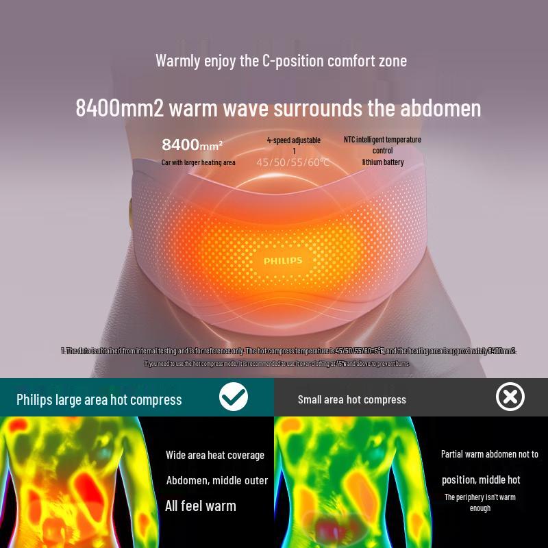 Philips PPM3213B Wireless Waist & Abdominal Massager with Heat Therapy CN plug (adapter included)