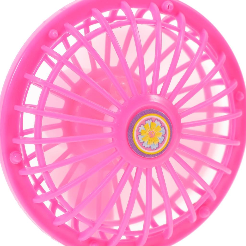 Toyvian Fan Model Toy, Miniature Fan Model, Miniature Decoration, 1pc, Plastic, Pink, Exquisite Finish