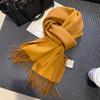 Autumn and Winter Korean Style Fashionable Pure Wool Scarf for Women Versatile and Warm Wool Scarf  New Comfortable and Thickened Shawl