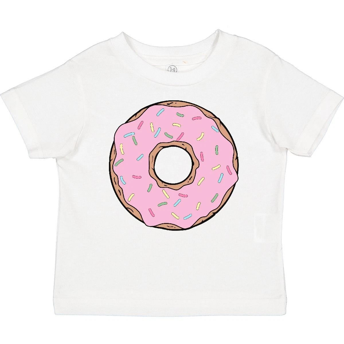 Inktastic Pink Donut With Sprinkles Baby T-Shirt Doughnut Colorful Glazed Glaze 120