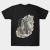 Herren Schwarzes Print-T-Shirt Atreyu und Artax, Die unendliche Geschichte No-Cut Transferpapier Druck Baumwoll-T-Shirt