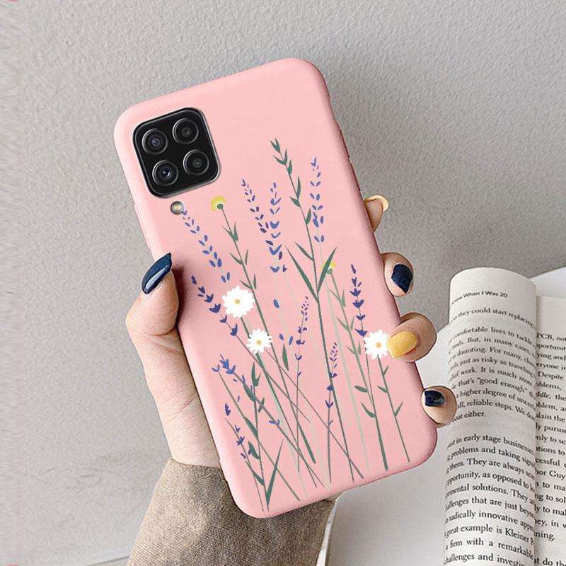Hülle Für Samsung A12 5G M12 F12 A 12 Süßes Herz Blume Rückseite Weiches Silikon Matt Schutzhülle Für Samsung Galaxy A12 5G