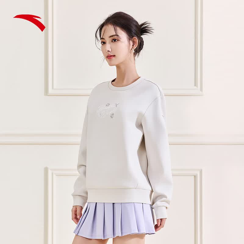 ANTA Women s Easy-Care Round Neck Pullover Sweatshirt M