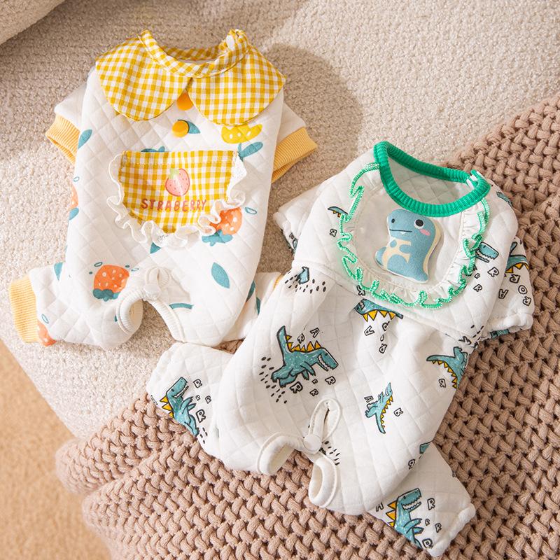 Spring thin pet loungewear into kitten warm four-legged clothing, puppet blue cat small puppy dog cat clothes