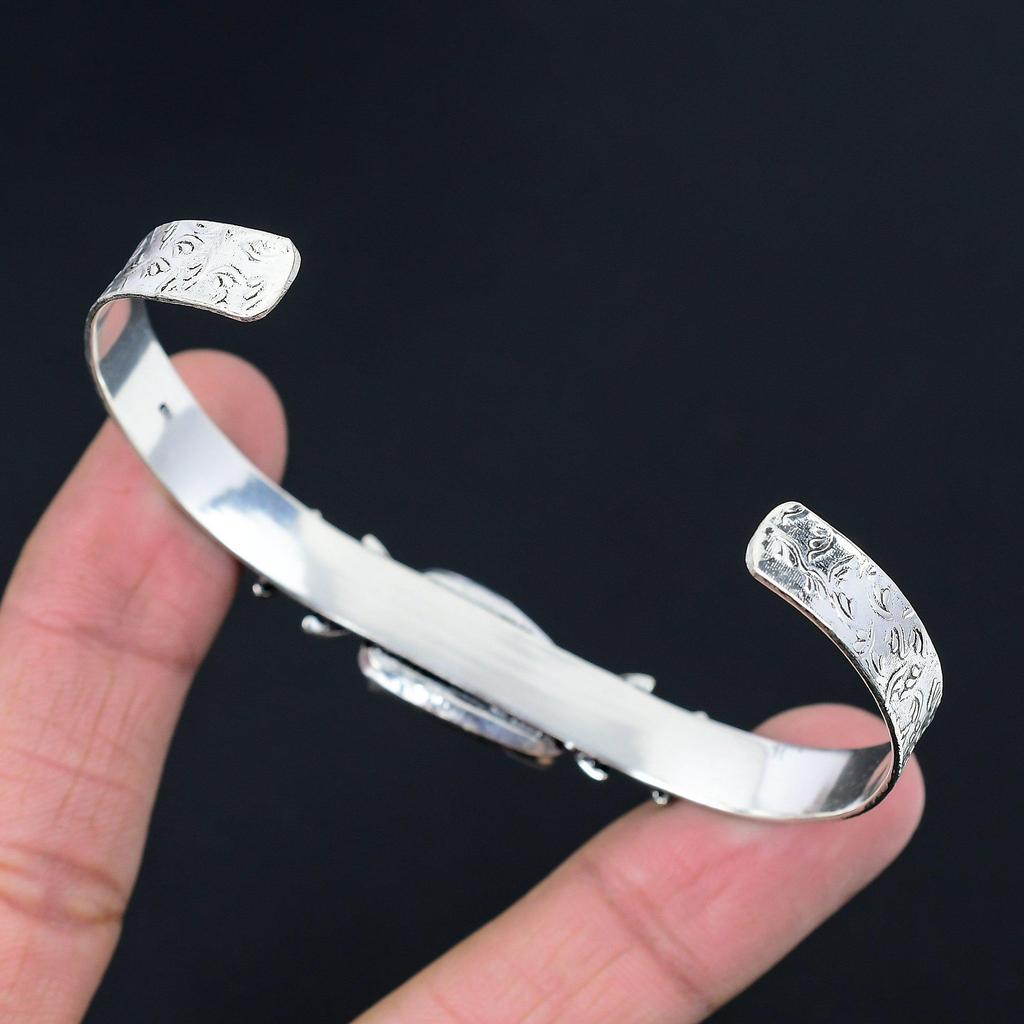 Vente Fête de l'Amitié Pierre Agate Dentelle Folle Fleur Argent 925 Nouveau Bijou Bracelet