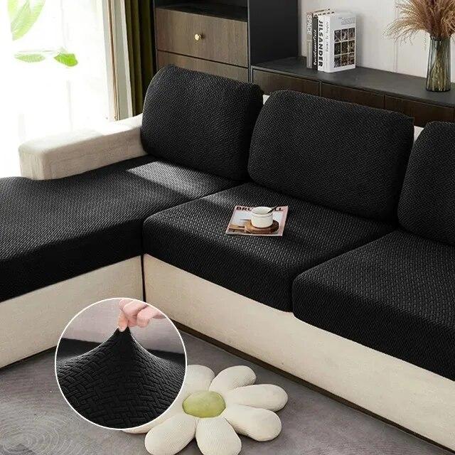 Einfarbige Jacquard-Sofasitzbezüge, elastischer Sofabezug für Wohnzimmer, weicher Möbelschutz, waschbarer Sofakissenbezug für Haustiere