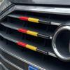 For  A6 C8 4K 2019-2022 Car Front Grille Trim Strips Racing-Grills Decorative Three-Color Auto Exterior DIY Accessories