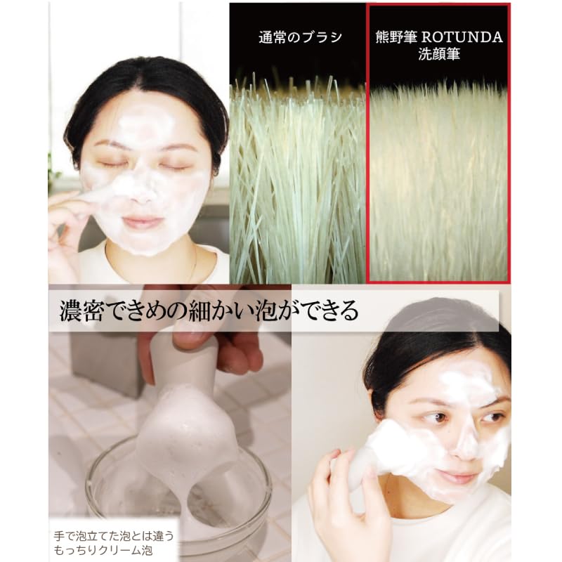 Sakura Brush Kumano Facial Cleansing Brush Ultra-fine 47000 Bristles Pore Cleaning Kyoto