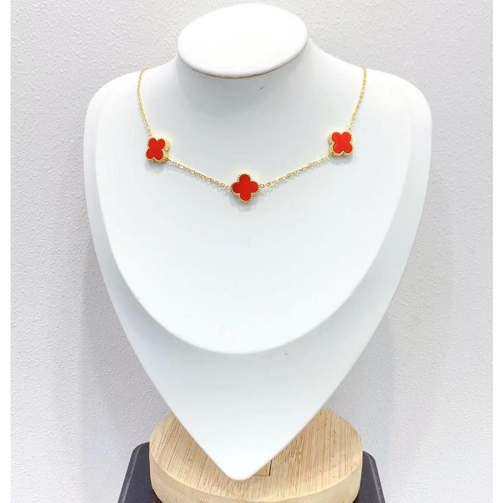 Four-leaf Clover Double-sided Necklace Female Collarbone Chain Jewelry Net Red Fashion Necklace