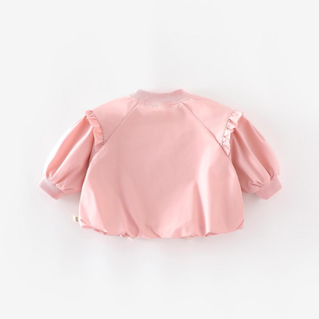 Girls' Color Block Bow Jacket - Autumn 2025 Korean Fashion Trend