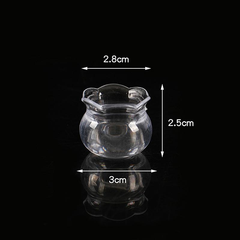 

5Pcs 1/12 моделювання лялькового будиночка пластикова прозора модель акваріума ляльковий будиночок міні меблі прикраси ляльковий будиночок аксесуари