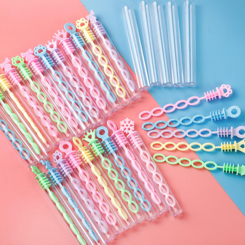 12/24Pcs Summer Romance Bubble Wands Pastel Mini Dip Sticks for Outdoor Dates Wedding Party Favors Cute Goody Bag Gifts Couple