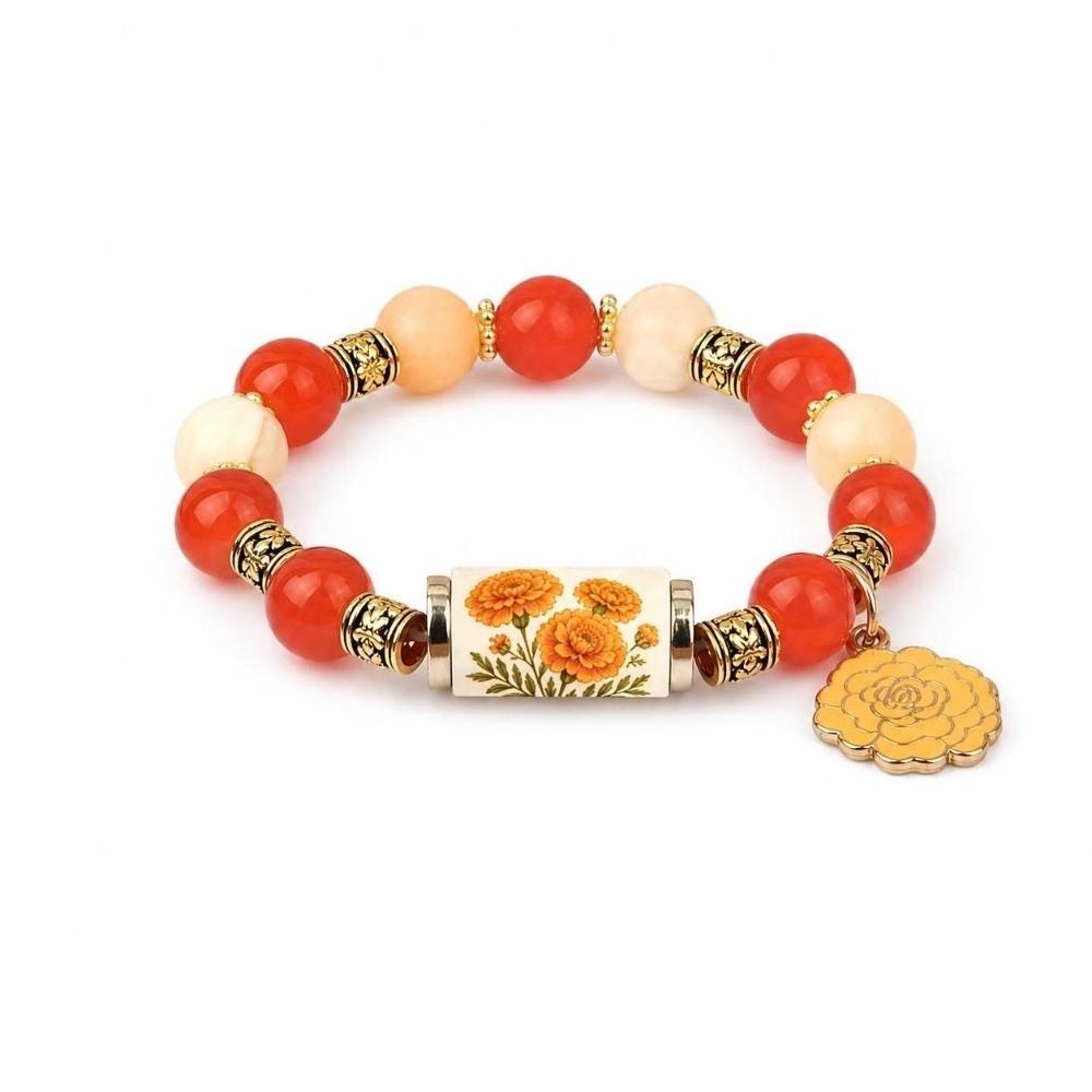 Elastic Hummingbird Bracelet with Pendant Beaded Bracelet Metal Tube Crystal Bracelet Party Favors