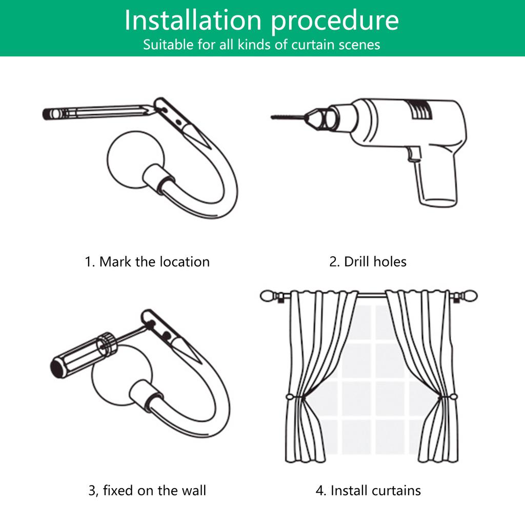 Set med 2 Eleganta Metalliska Gardinhållare för Tidlös Fönsterdekor i Ljusbrons med Elemental Kuldesign