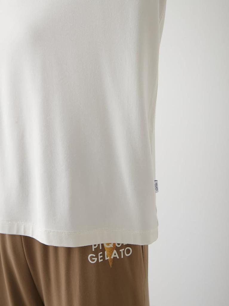 HOMME Rayon Double Gelato Logo Long Sleeve PMCT254943CRML T-Shirt