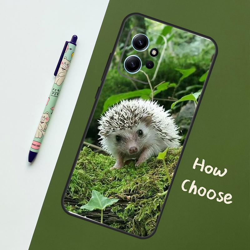 Cute Little Hedgehog Case For Xiaomi Redmi Note 14 10 11 12 13 15 Pro Plus Cover For Redmi 15 15C 14C 12C 10C 13C