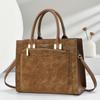 Womens Pu Handbag With Metal Accents For Business Office Commuting