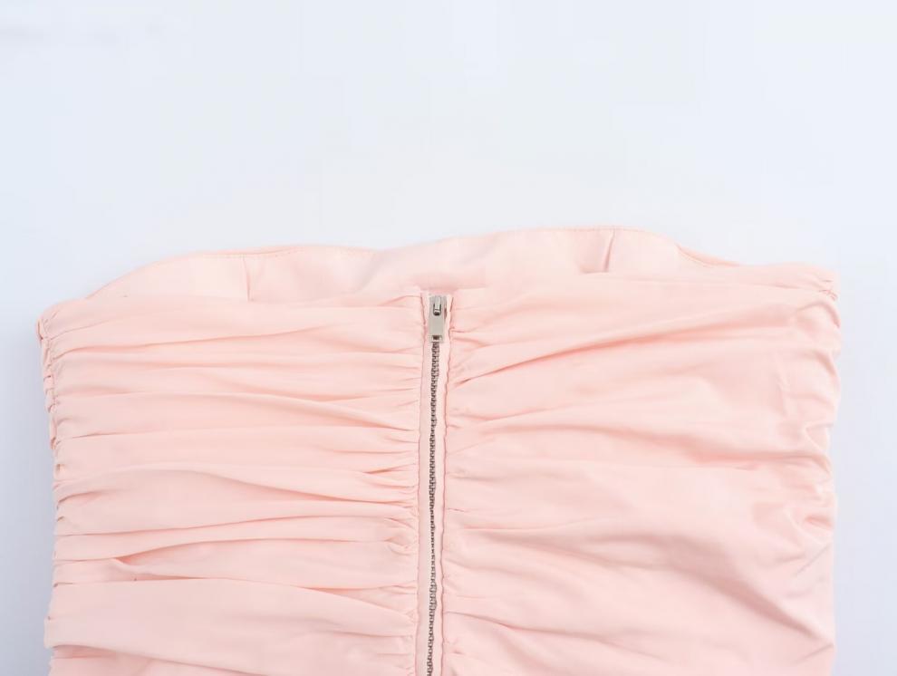 Summer Women's Street Fashion Bandeau Top with Bow Decoration