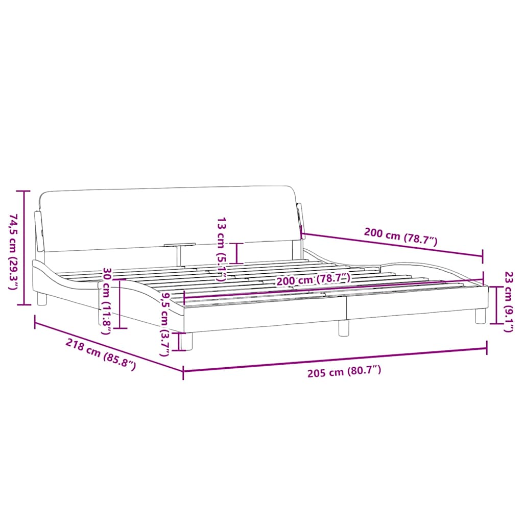 Bed Frame Dover Pink 200x200 cm Velvet