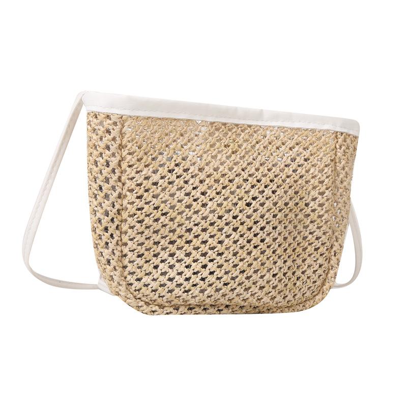 2025 Summer New Fashion Straw Bag Handbag, Retro Literary One-shoulder Messenger Mobile Phone Bag Women's Bag