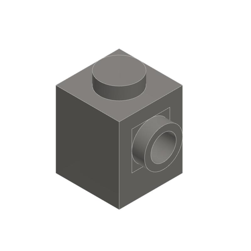 10 KUSŮ 87087 1x1 s čepem na straně Stavební kostky MOC Kompatibilní s Brick Dětské hračky Dárková krabička