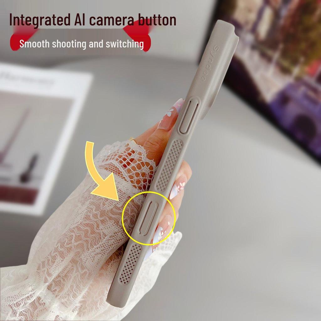 Compatible with iPhone 17 Pro Max Summer Heat Dissipation Magnetic Case and iPhone 16 with Button Lanyard Hole.