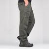 2025 Cargo Pants Men 100% Cotton Multiple Pockets Elastic Waist Casual Trousers Outdoor Hiking Climbing Mountains Men's Pants