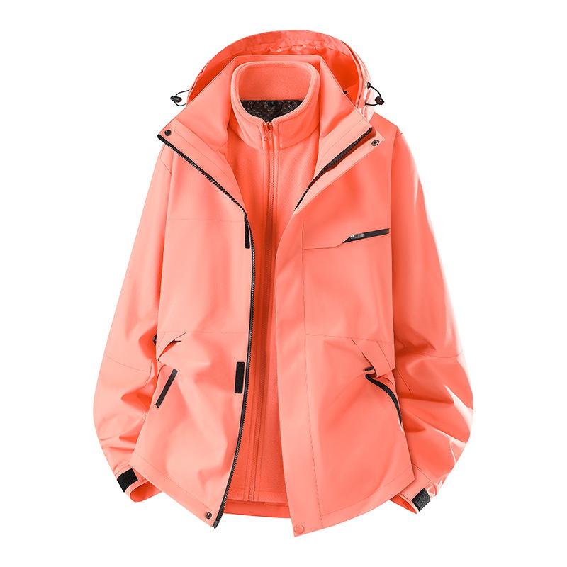 New Three-in-one Jacket for Autumn and Winter Outdoor Waterproof Windproof Mountaineering Suit Men's and Women's Work Jacket