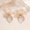 Europe and the United States Hot-selling Retro Flower Earrings Light Luxury Temperament High Sense Women's Stud Earrings Fashion Versatile Stud Earrin