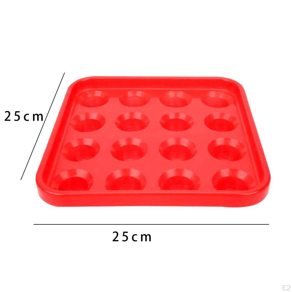 16 Compartment Billiard Ball Storage Tray for Pool And Snooker