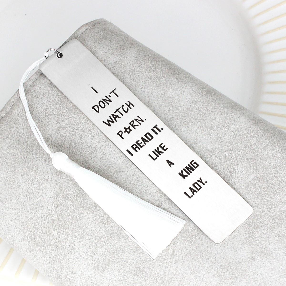 

Нержавеющая сталь Забавный слоган Закладка для Page Maker Бумажные вывески для чтения книг Hoder Закладка Подвеска Обучающие принадлежности Подарки 1 шт. серебряный