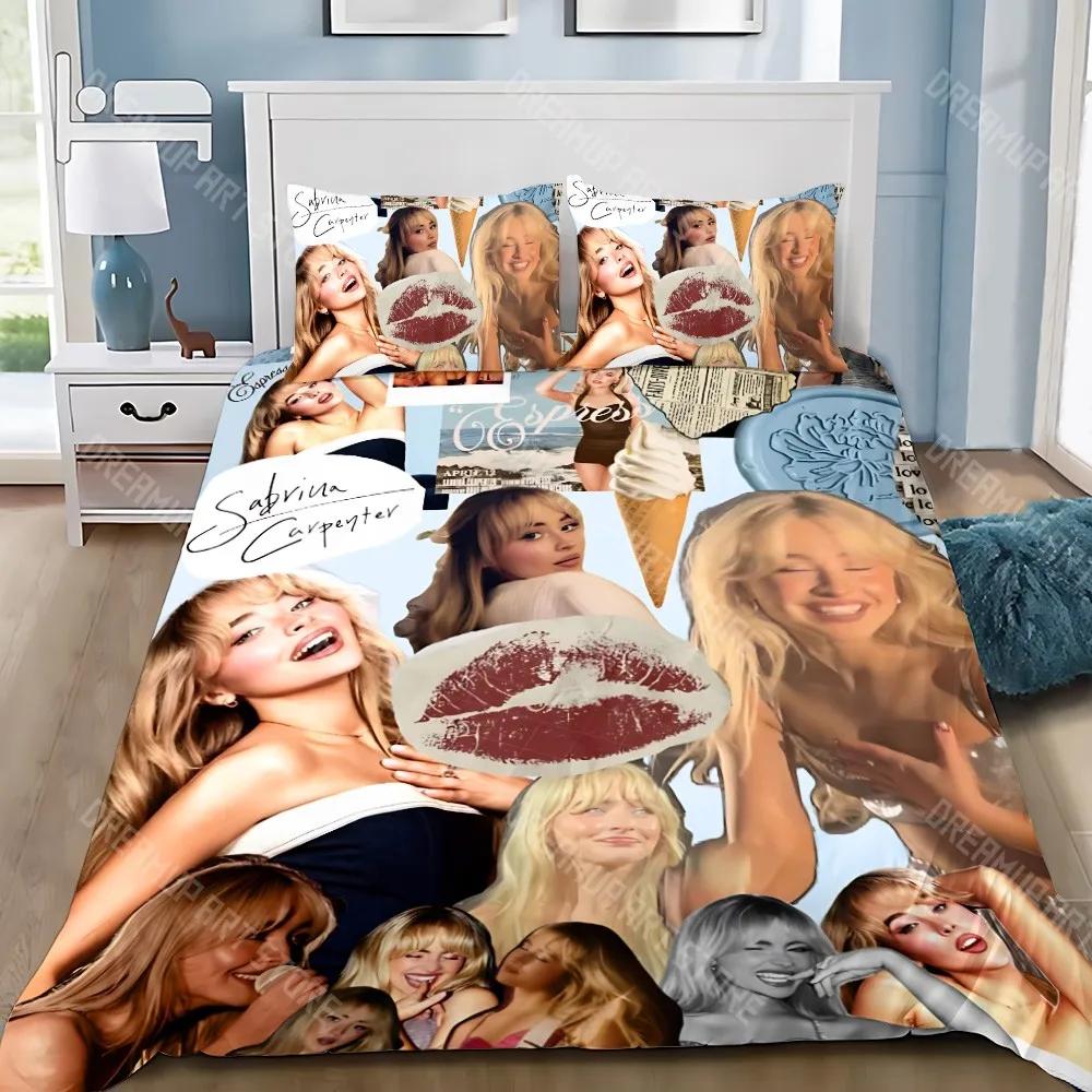 Singer Duvet Pillowcase Bedding Set Boy C-Carpenter Girl Bedroom Decoration Children Gift S-Sabrina Single Double Large Size - A