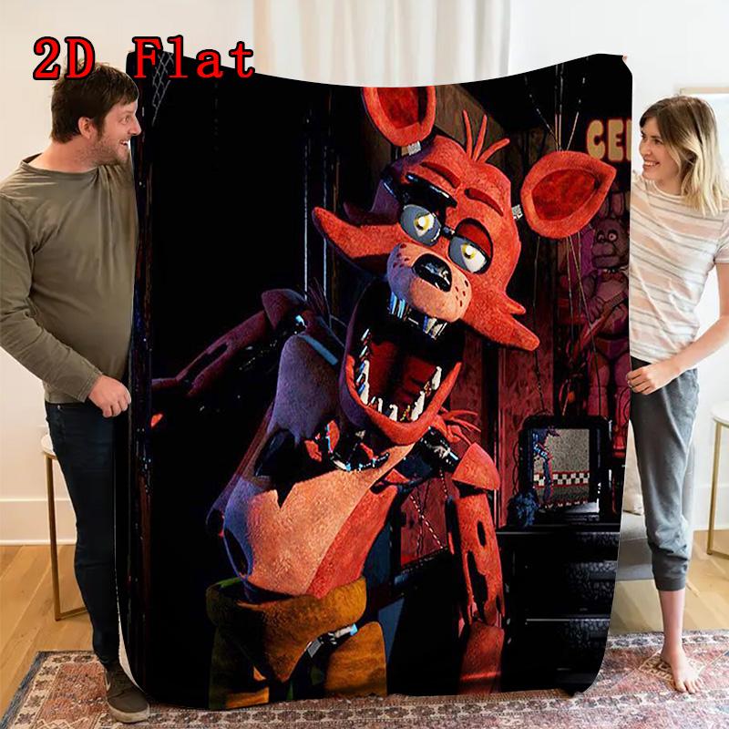 Nightmare fox 2D Flat Pattern Flannel Blanket High quality All Seasons Warmth and Comfort Perfect for Christmas Gifts.