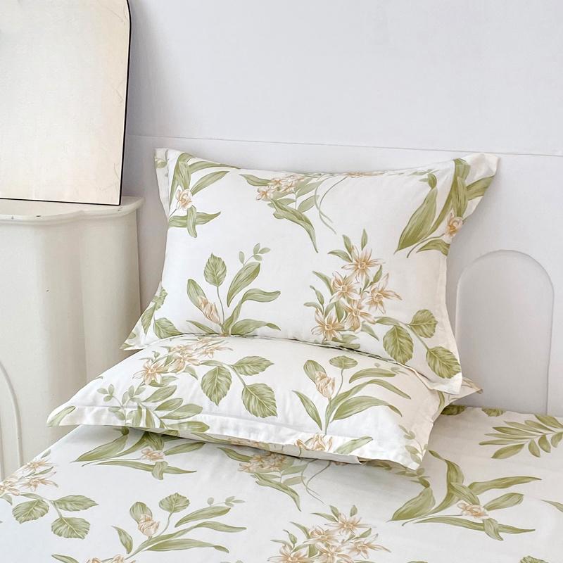 100% Cotton Customizable Flowers Design Bedding Pillowcase, Adult Bedroom Home Decor, Custom Size Cushion Cover 51x76cm 1Pcs