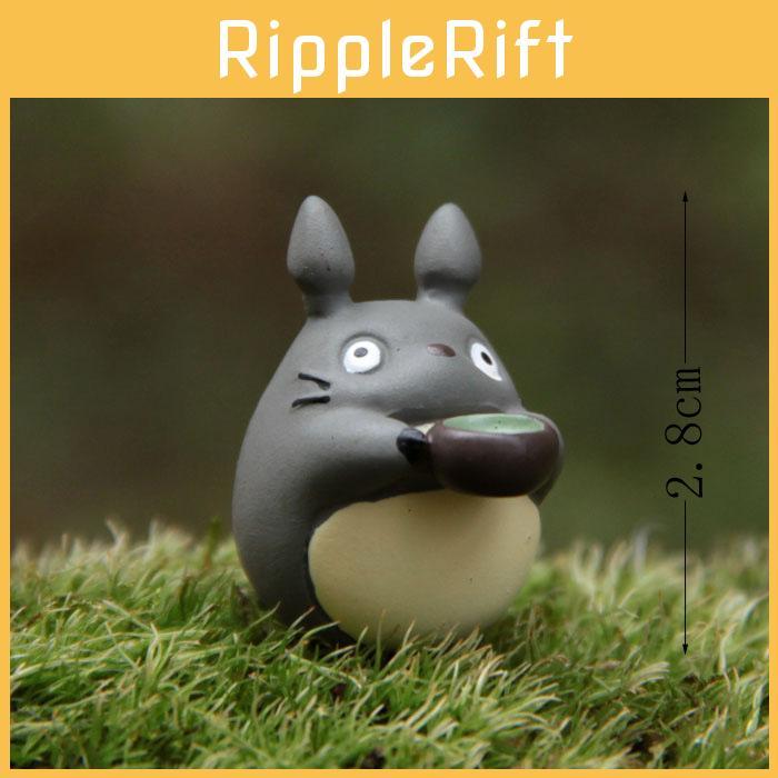 Tea Cute Cartoon Drinking Totoro Mini Model For Micro Landscape Prop Decoration