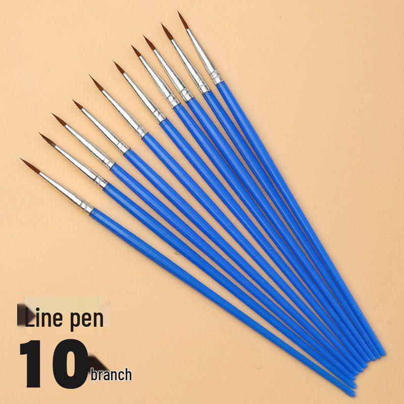 Wei Zhuang Kids' DIY Plaster Nylon Fine Liner Blue Brush for Oil Painting & Graffiti.
