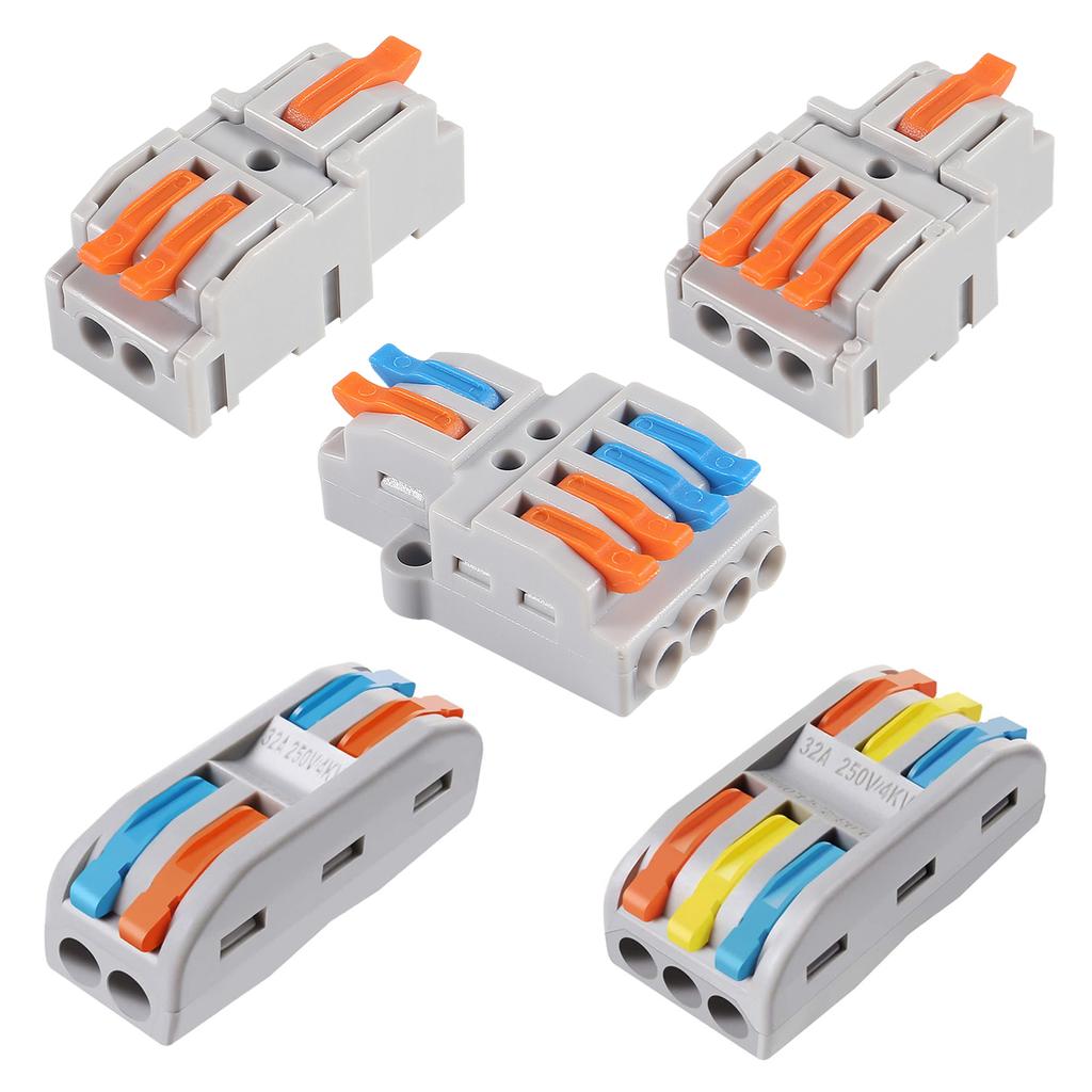 1 In Multiple Out Quick Wiring Connector Universal Splitter Wiring Cable Push-in Can Combined Butt Home Terminal Block SPL 222