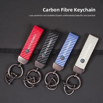 High-end Car Logo Key Chain Keyring Auto Interior Accessories For 4C 159 166 Spider Giulia Giulietta 156 Mito 147 GT