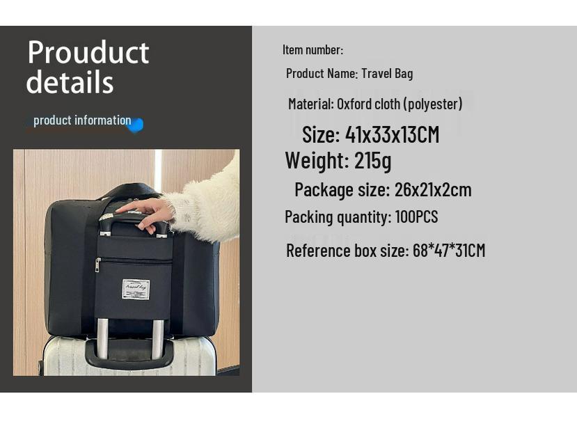 Women's Large Capacity Travel & Maternity Trolley Bag - Portable Handheld Luggage & Sports Fitness Bag