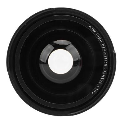 0.35x Wide Angle Fisheye Lens with Macro Filter, Ideal for Day and Night Shooting, IR AF Wide Angle Panorama Lens, Compatible with DSLR